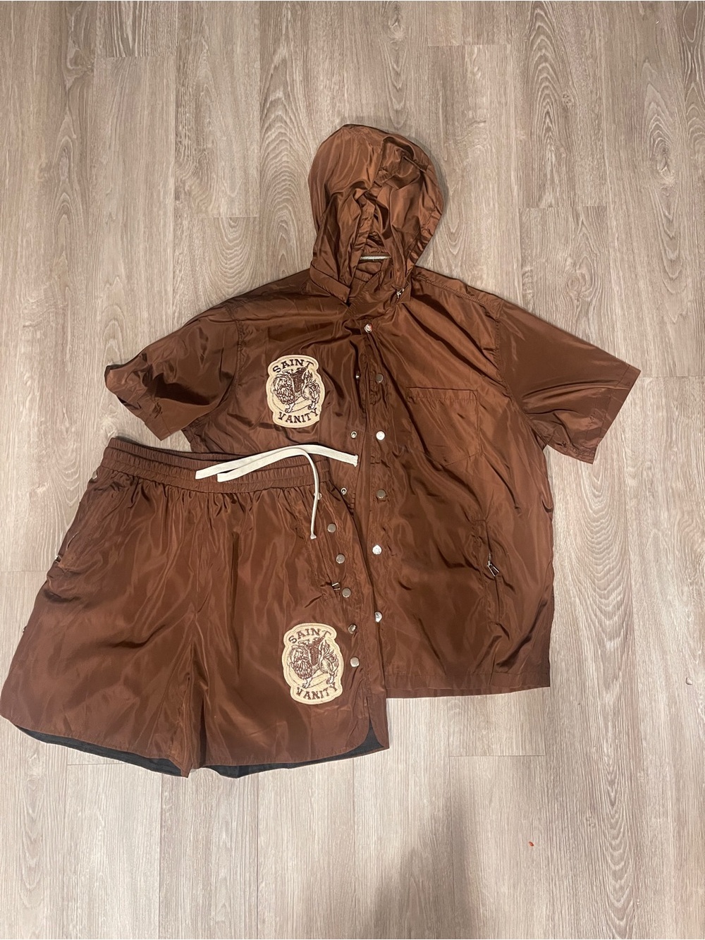 2 Piece Hooded Shirt & Shorts